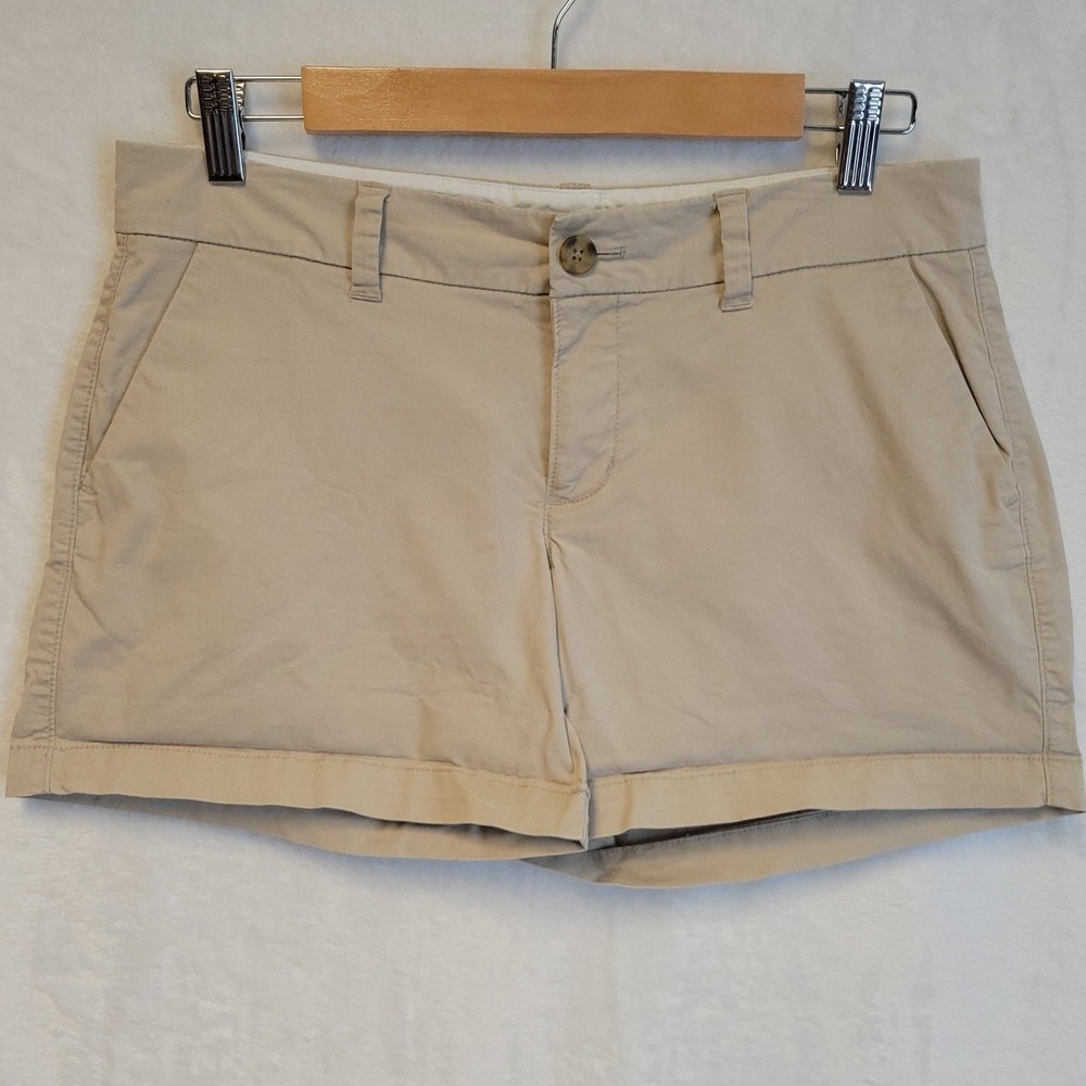 Old Navy Chino Shorts Womens Tan Euro Summer Preppy Comfort Vacation Size 4